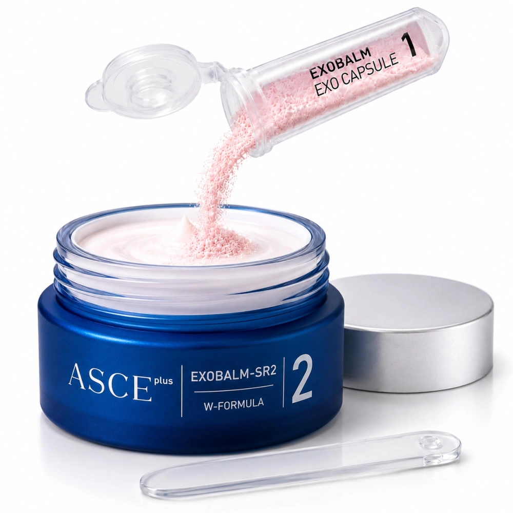 ASCEplus EXOBALM-SR2 - корейски възстановяващ балсам с 2,5 милиарда екзозоми от Rosa Damascena за суха, чувствителна и зряла кожа, 20 ml.